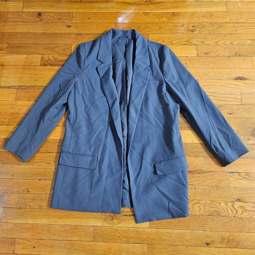 AllSaints Grey Blazer Open Front Size 8